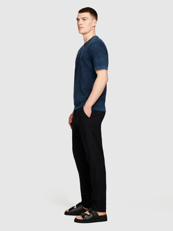 Acid wash t-shirt - men's short sleeve t-shirts - Dark Blue | Sisley image number 2